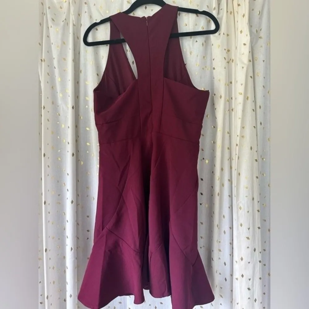 Lulus Halter V Neck Halter Racerback Fit And Flare Mini HOCO Cocktail Dress M - Image 6