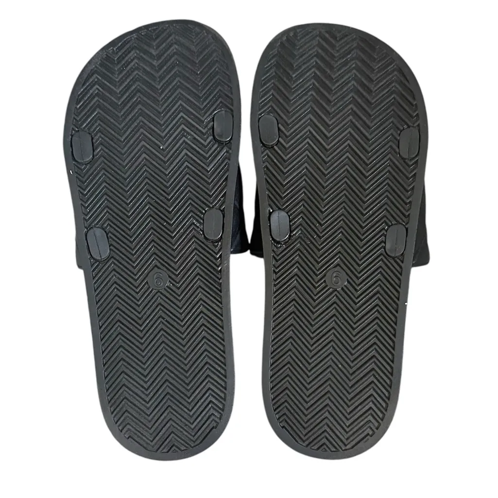 J/SLIDES Beach Slides Black Quilted Sandal Slide 6 - Image 3
