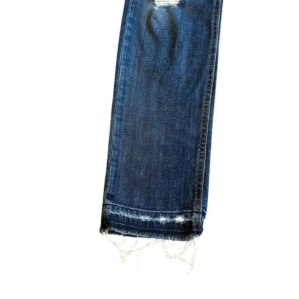 Rag & Bone Denim Dre Distressed Jeans Pants Dark Colvin Wash Size 28 Women's - Image 4