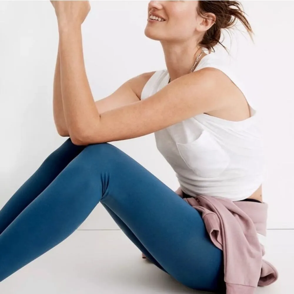 Madewell MWL Form High-Rise 25" Blue Leggings Medium - Image 6