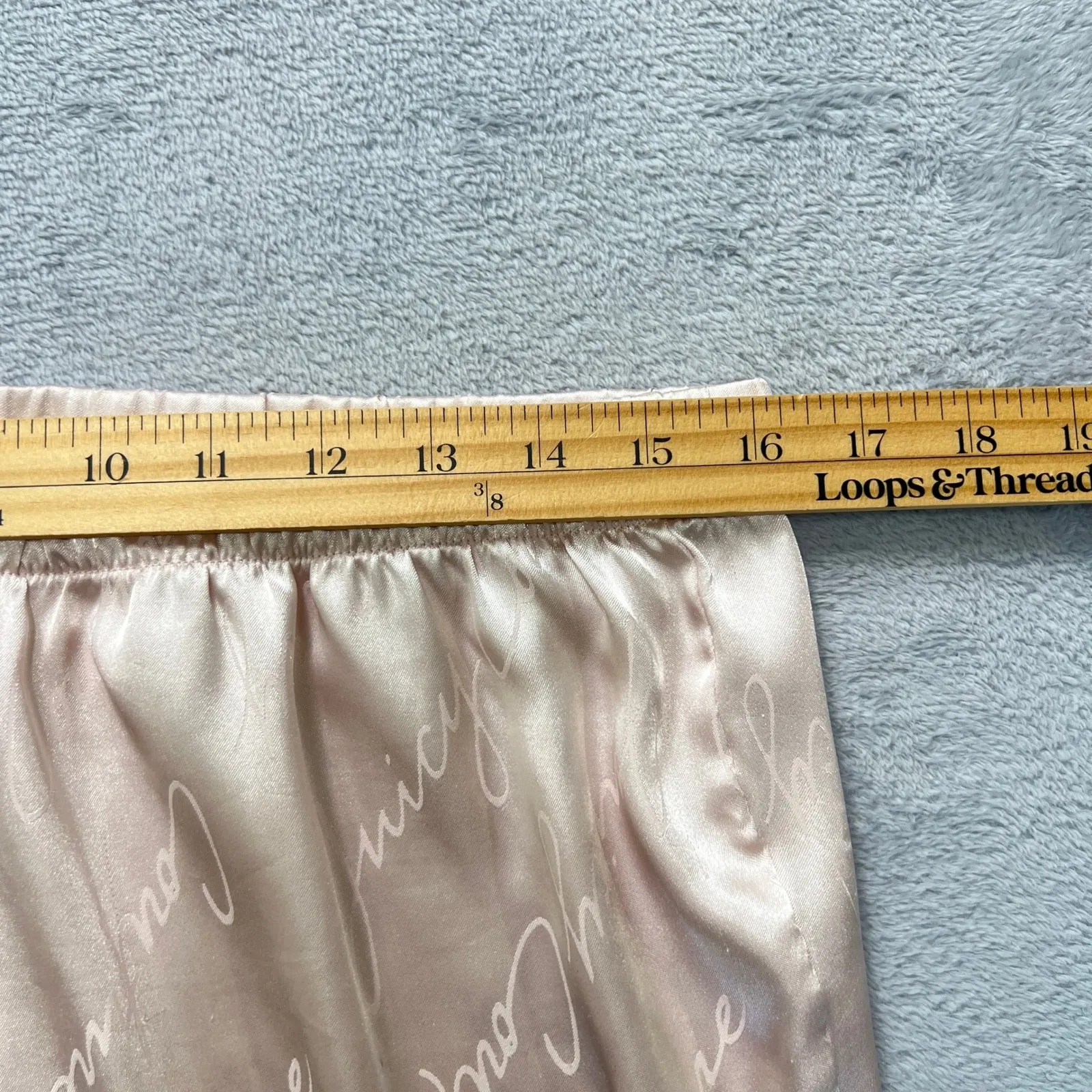 Juicy Couture Satin Pink‎ Logo Pajama Set Medium Sleepwear Cami & Pants Lounge - Image 9