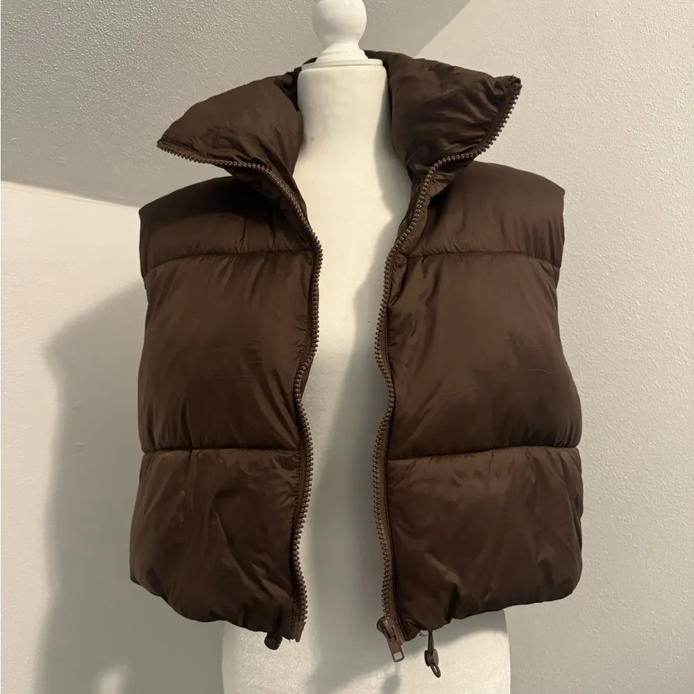 Puffer Vest Brown Size XL - Image 2