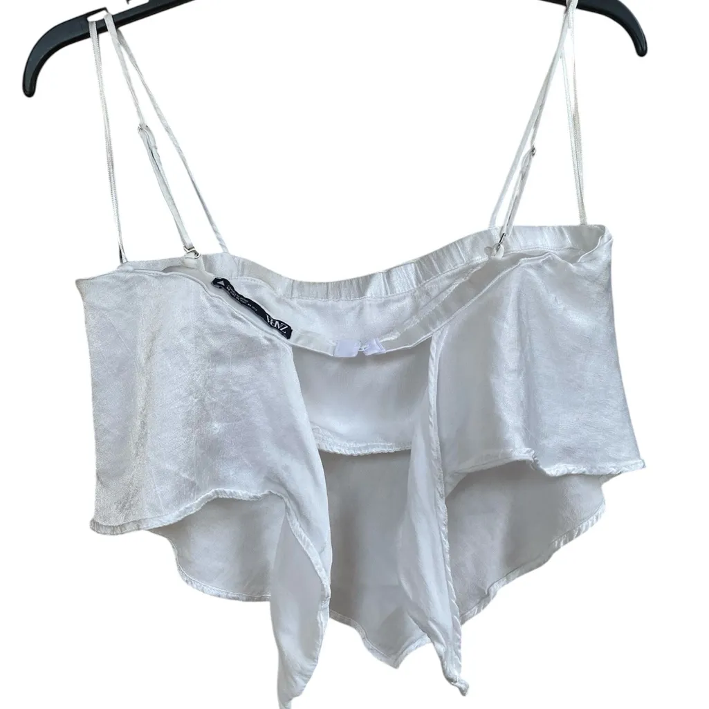 Zara Ivory Satin Blouse - Image 2