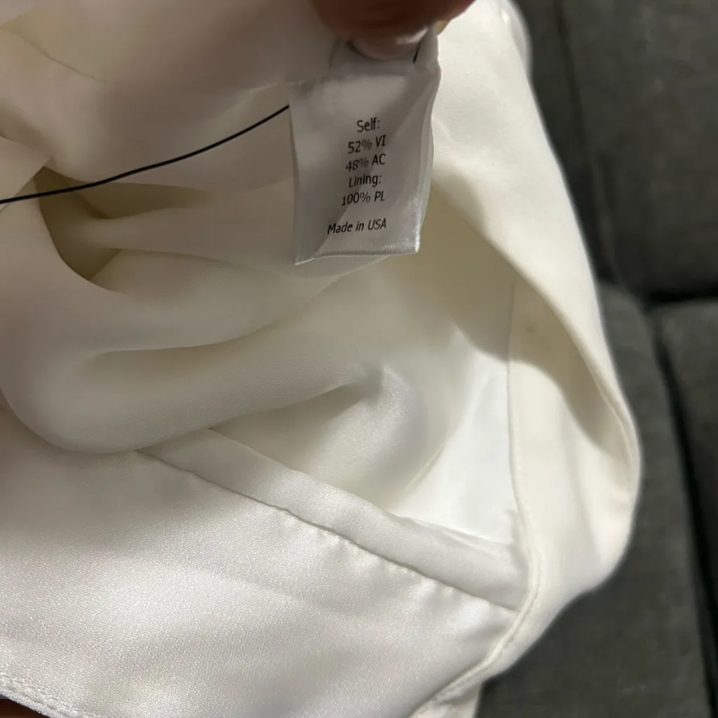 La Ligne White Wide Leg Pants with Black Side Stripes Size 2 - Image 5