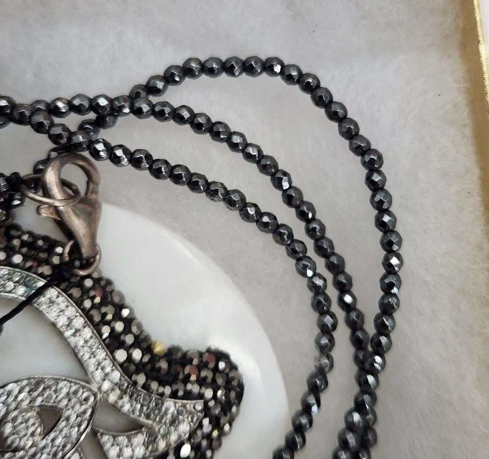 Tayla Designs Hamsa Hand Evil Eye Rhinestone Beaded Necklace SUPER RARE! - Image 7