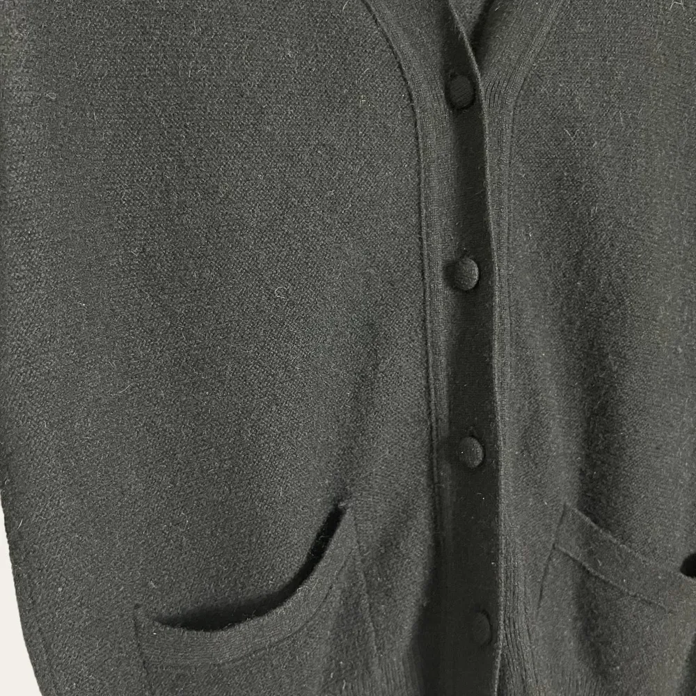 Alexander Wang Tricot Black Cashmere Cardigan Sweater Size S - Image 2