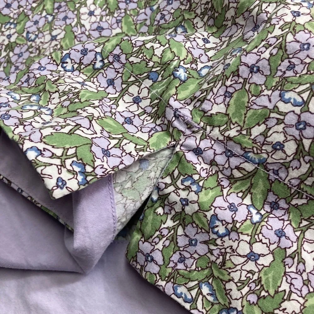 AMERICAN EAGLE, Stretch, Paisley, Retro, Mini Skirt‎ Size 6 Purple Green Pocket - Image 10