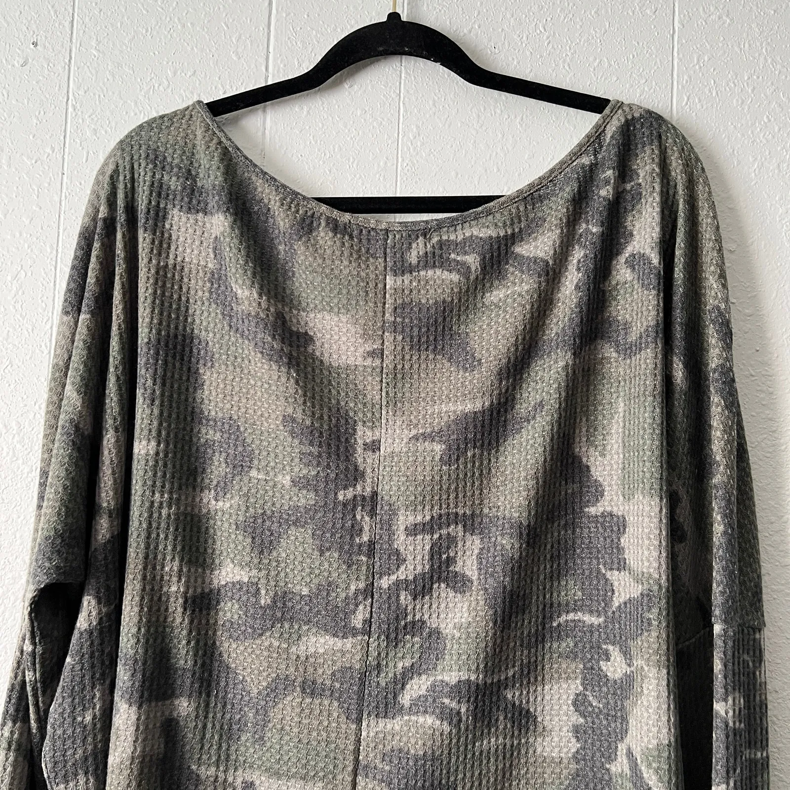 Tresics Womens Sweater 2X Camouflage Waffle Knit Relaxed Stretch Minimalist NWOT - Image 7