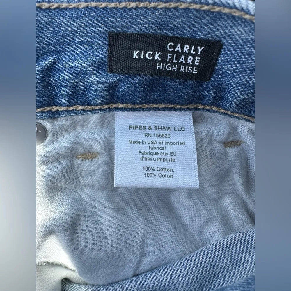 New Veronica Beard Carly Kick-Flare Jean cropped size 29 preowned stone -wash - Image 5