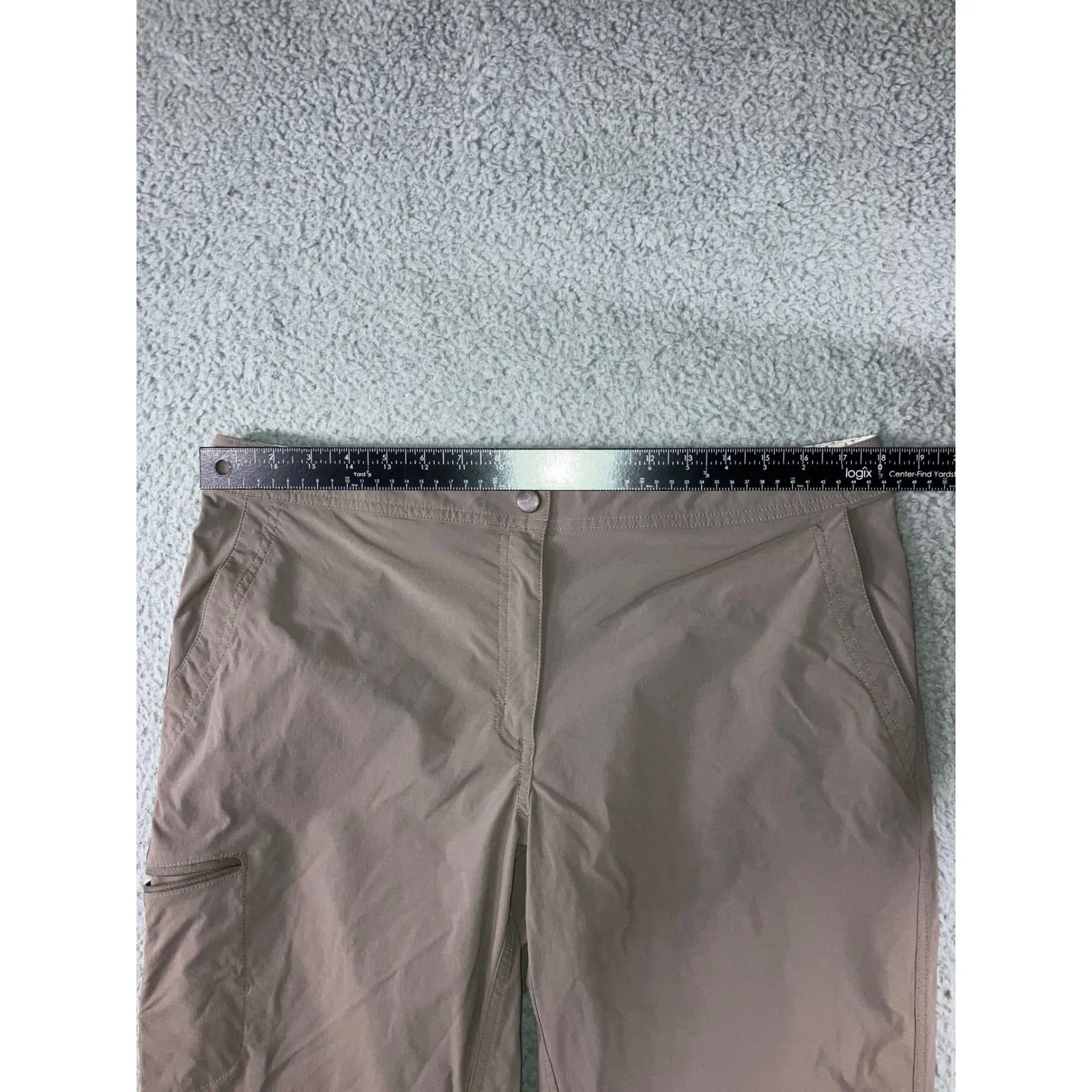 LL Bean Cargo Pants Women 16 Mid Straight Leg Brown Rise Nylon Hiking Outdoor - Image 2