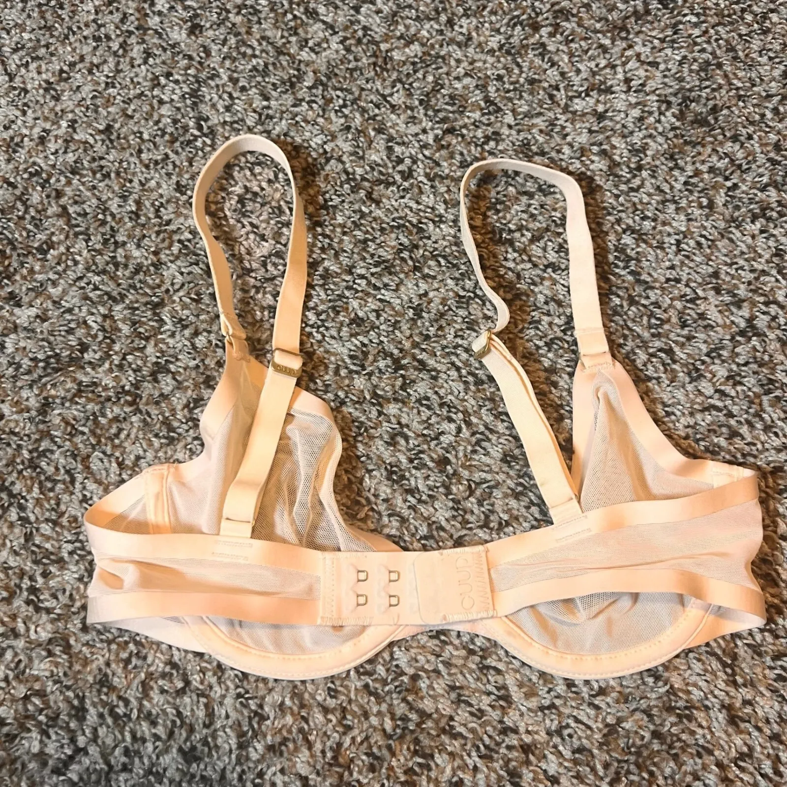 CUUP The Plunge Bra Sheer Unlined Everyday Comfort Lingerie 30C Tan Size undefined - Image 3