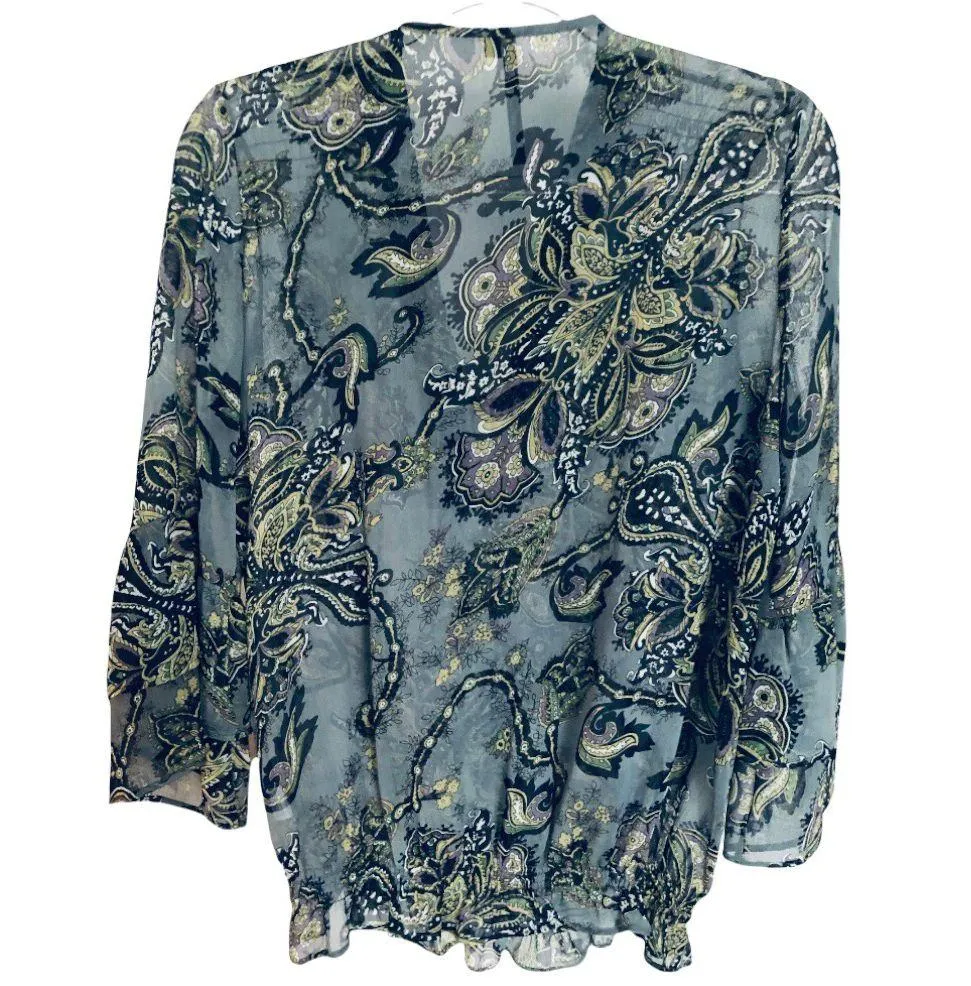 Blue Paisley Blouse - Image 3