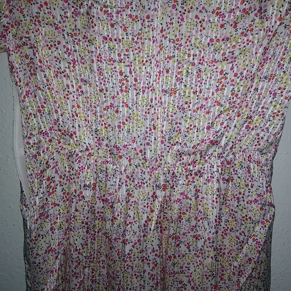 J.Crew 2 XS Floral Midi Maxi Dress Button Down Front Pink Yellow NWOT - Image 7