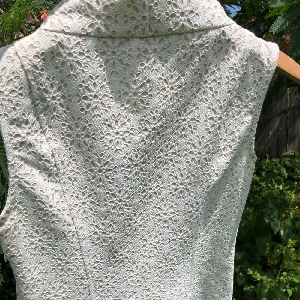 Uncle Frank Ivory Retro Eyelet Dress XS - Image 6