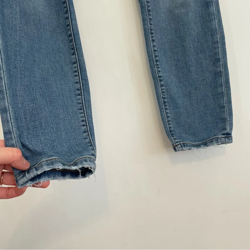 ANN TAYLOR LOFT Outlet Modern Skinny Jeans Medium Wash Ripped Rips Distressed 6 - Image 8