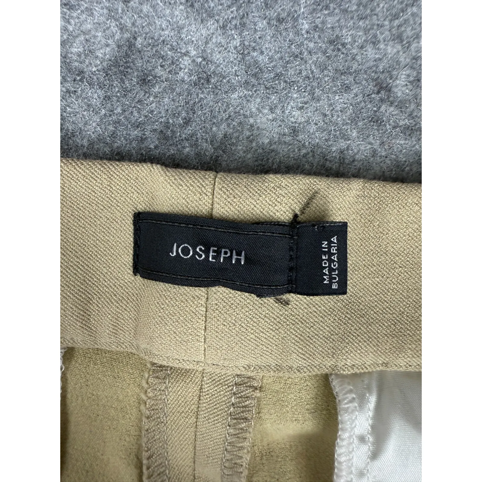 Joseph Beige Wool Blend Gabardine Trousers Women's‎ 40 Made in Bulgaria Tailored - Image 4