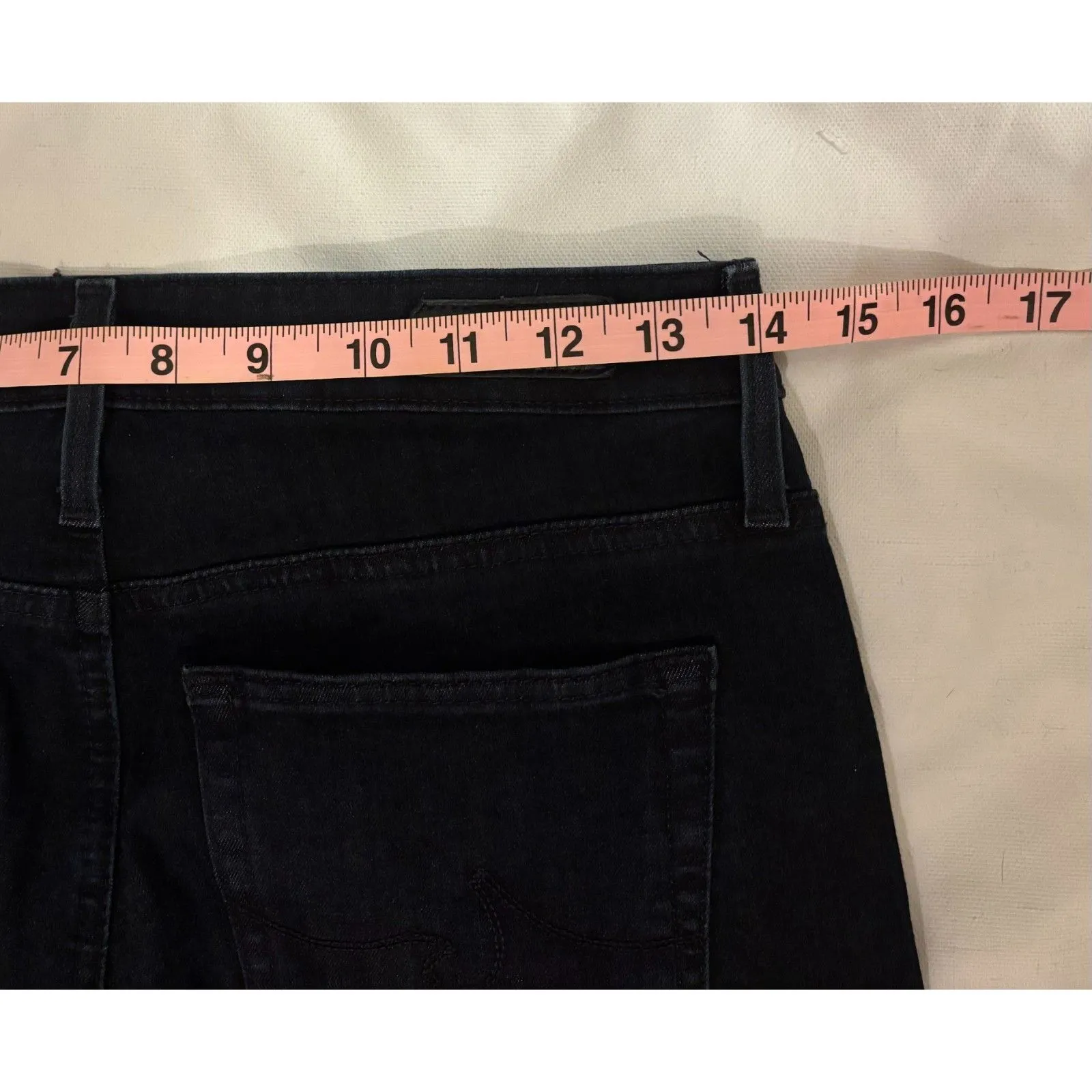 ANTHROPOLOGIE AG The Stevie High Rise Slim Straight Ankle Dark Wash Jeans 28 - Image 10