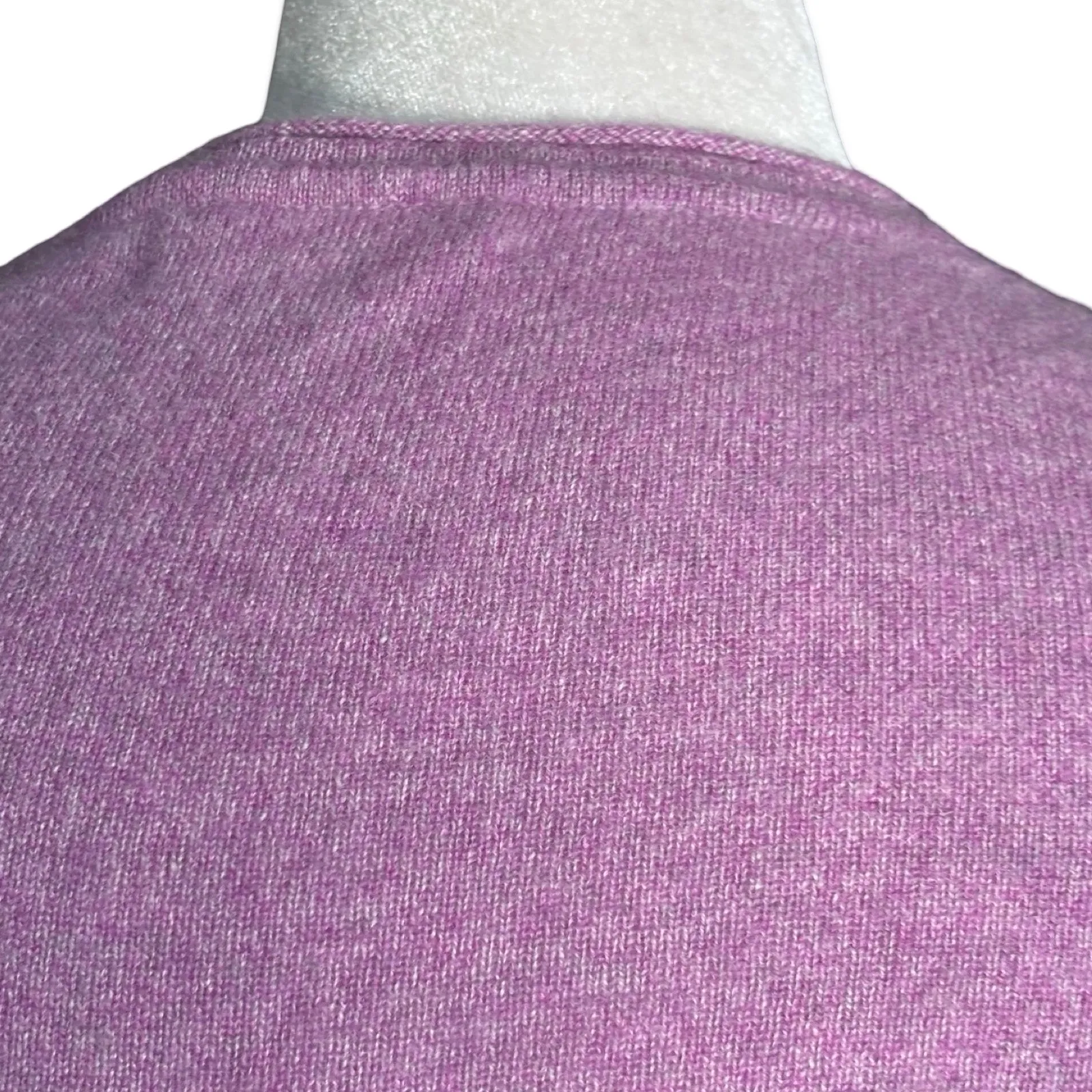 Saks Fifth Avenue Cashmere Roll Neck Sweater Pastel Lilac Small Luxury Knitwear - Image 11
