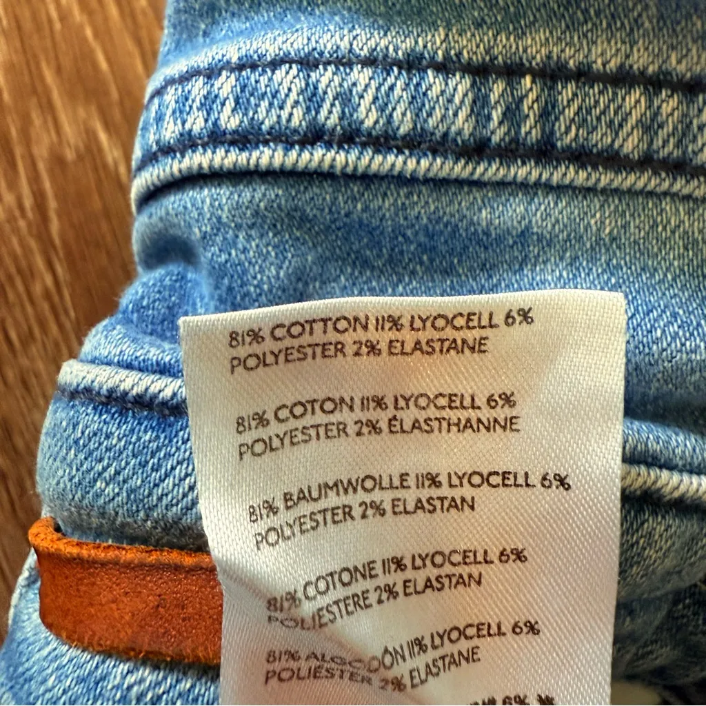 Pilcro‎ High Rise Skinny Bootcut Jeans Button Fly Raw Hem Slit Leg Anthropologie - Image 9