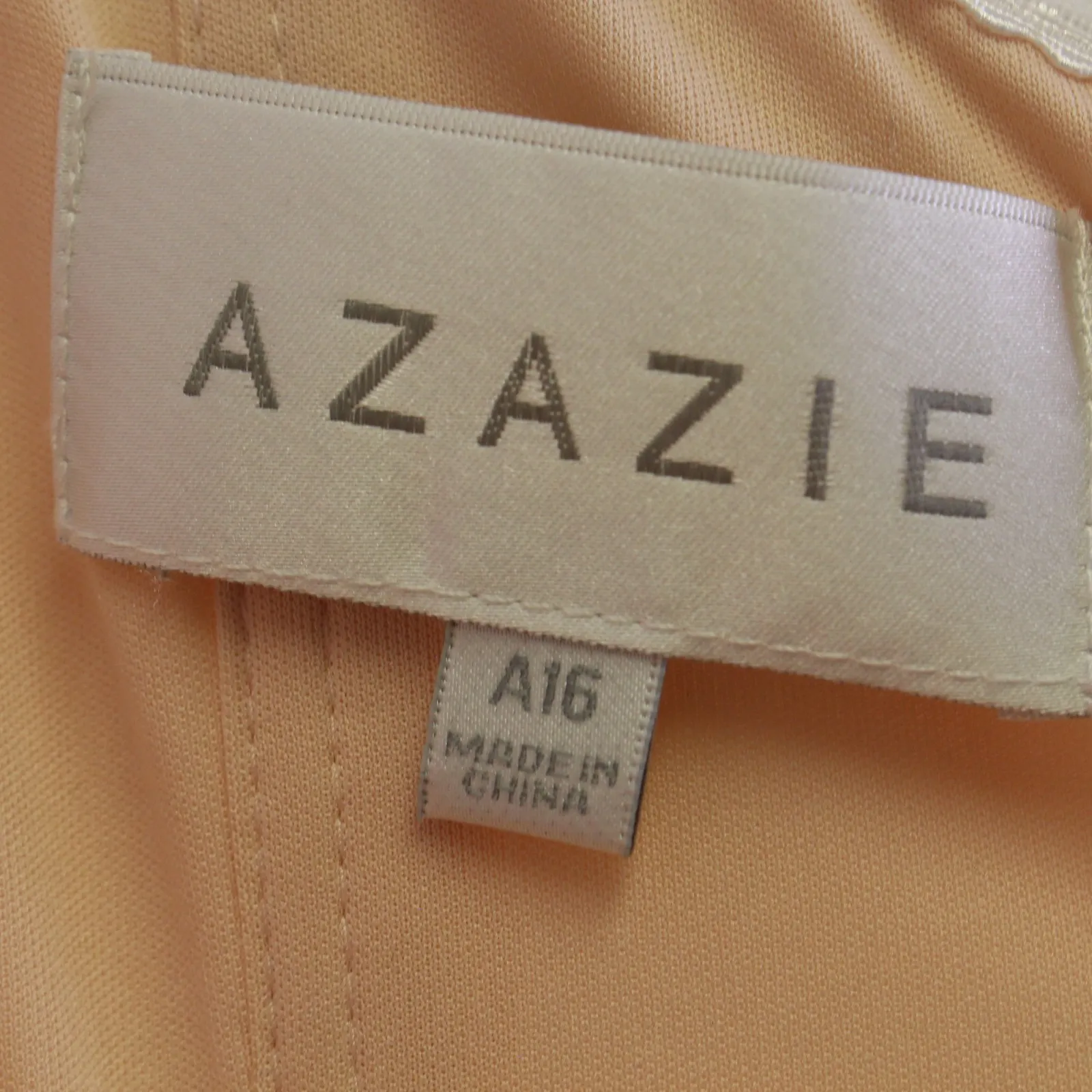 Azazie Almendra Off‎ the Shoulder Pleated Chiffon Dress in Pearl Pink Size A16 - Image 8