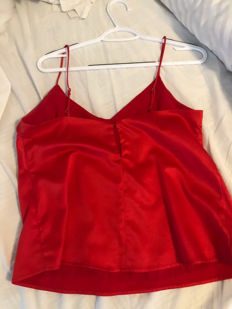 Lea & Viola Red Ruffle Tank - Image 2
