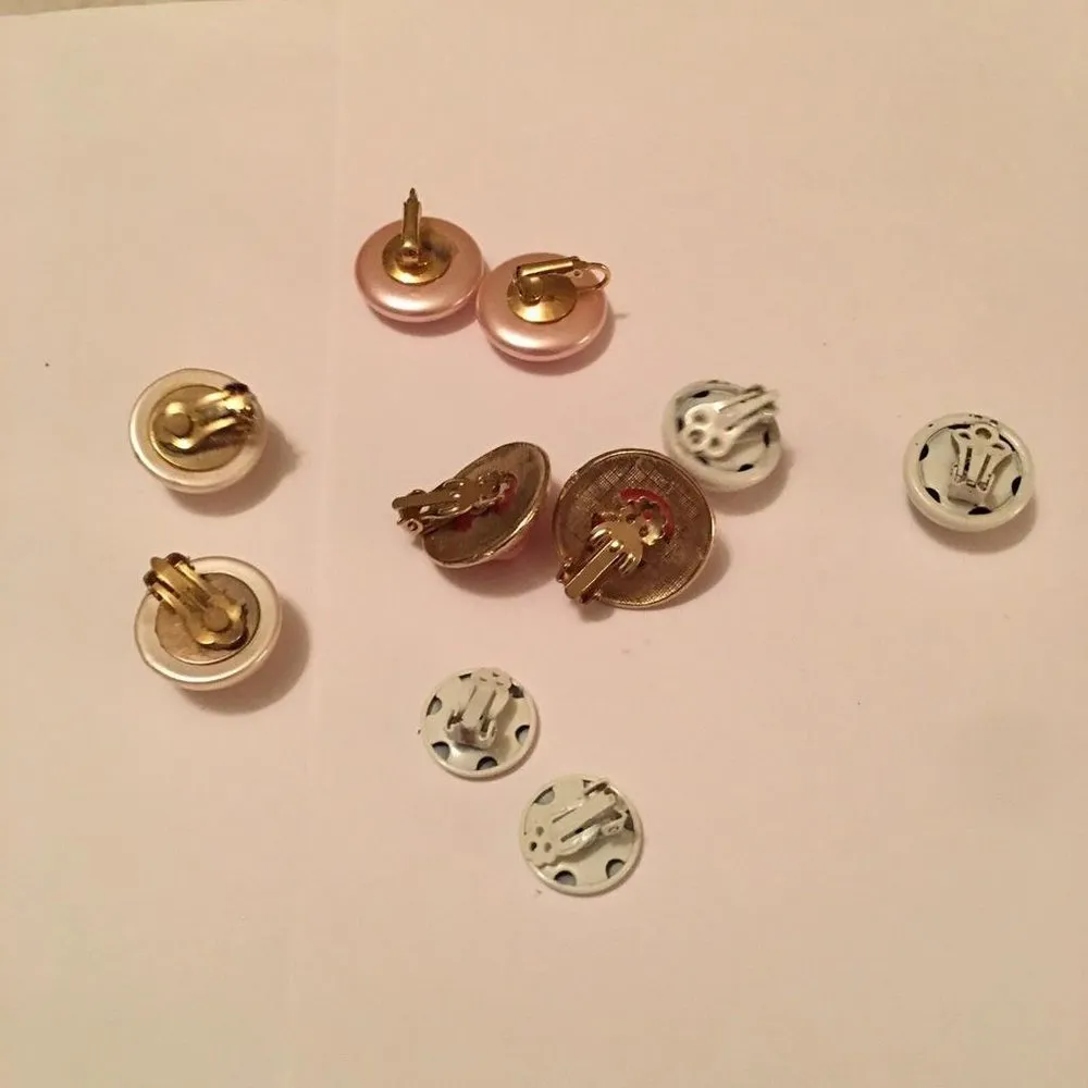 Lot Of 5 Costume Earrings Vintage - Image 8