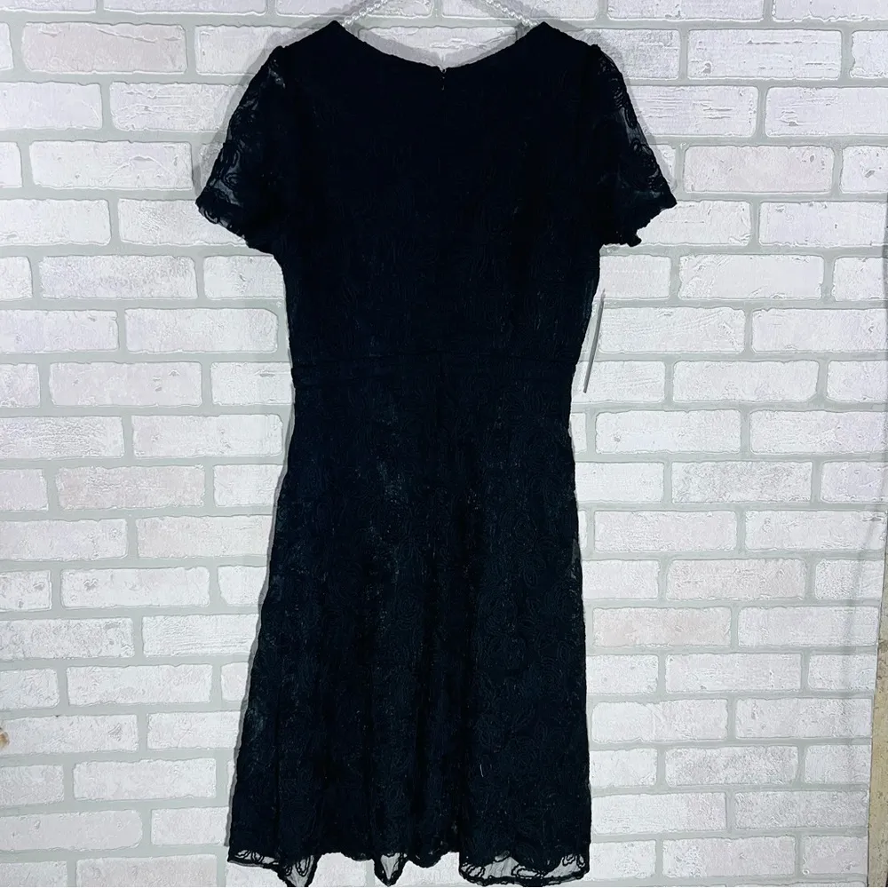 Anthropologie Sunday in Brooklyn NWT Violetta Lace Black Dress Size M - Image 6
