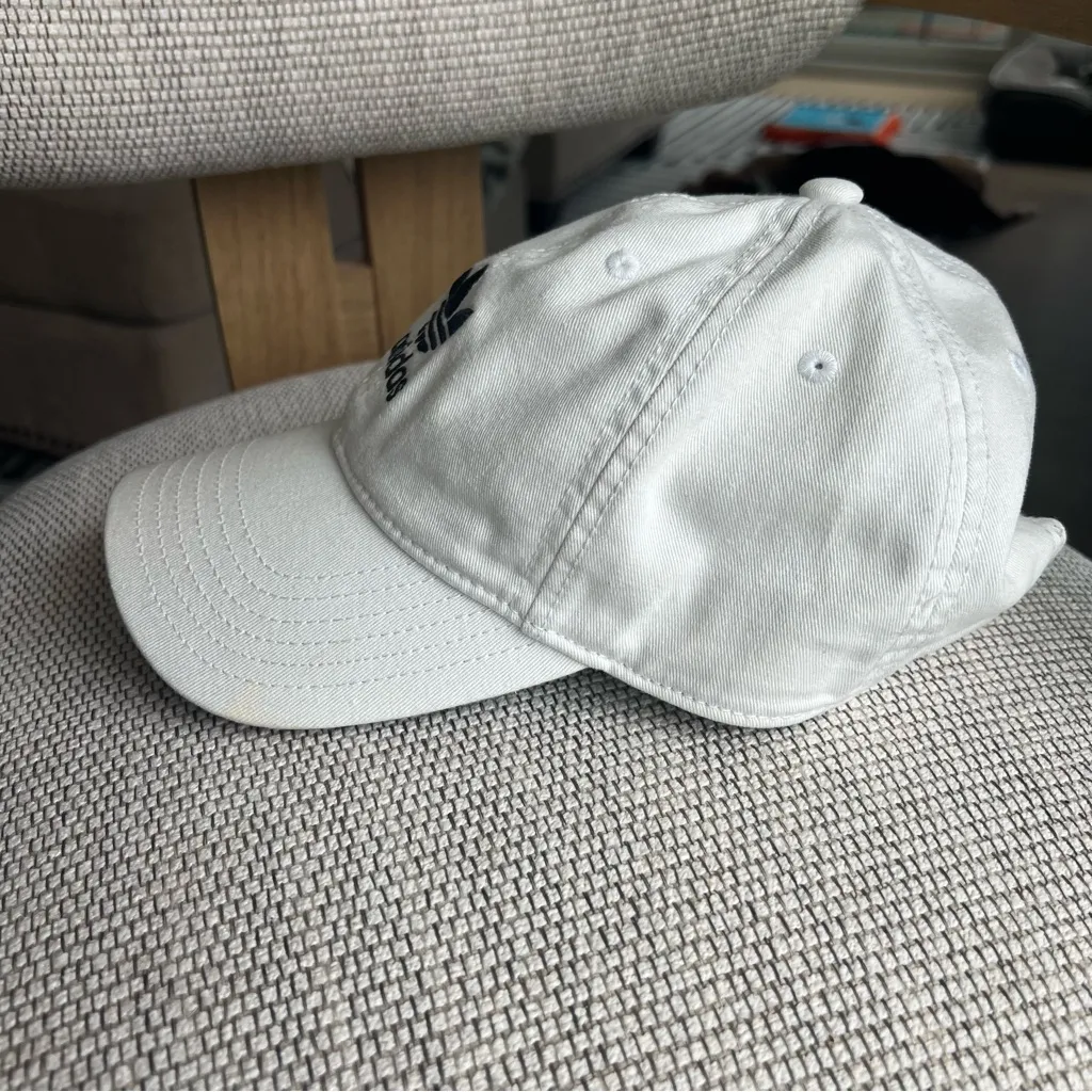 Adidas Relaxed Strap Back Hat Baseball Cap Hat White - Image 4