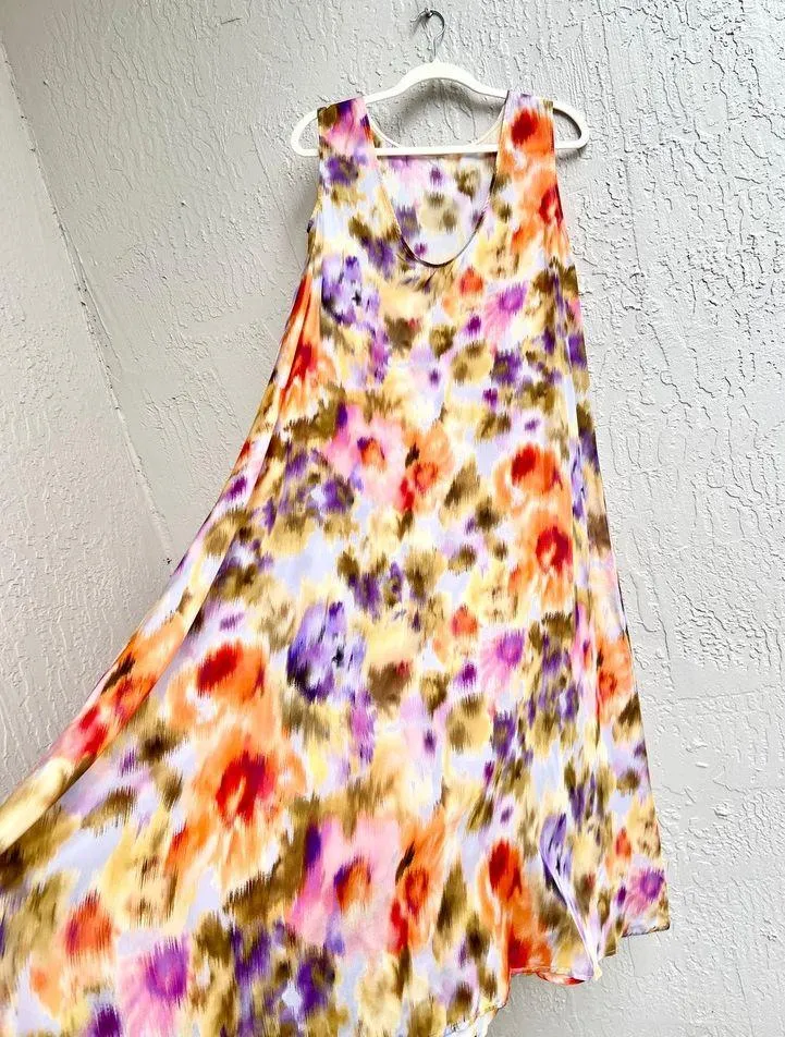 $465 Momoni Sleeveless 100% Silk Printed Destin Midi Dress Multicolor FR 40/US 8 - Image 5