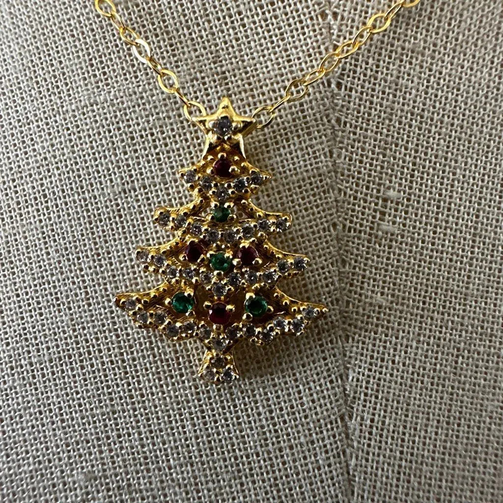 Giani Bernini 18K Gold Over Sterling Silver Christmas Tree Necklace - Image 5