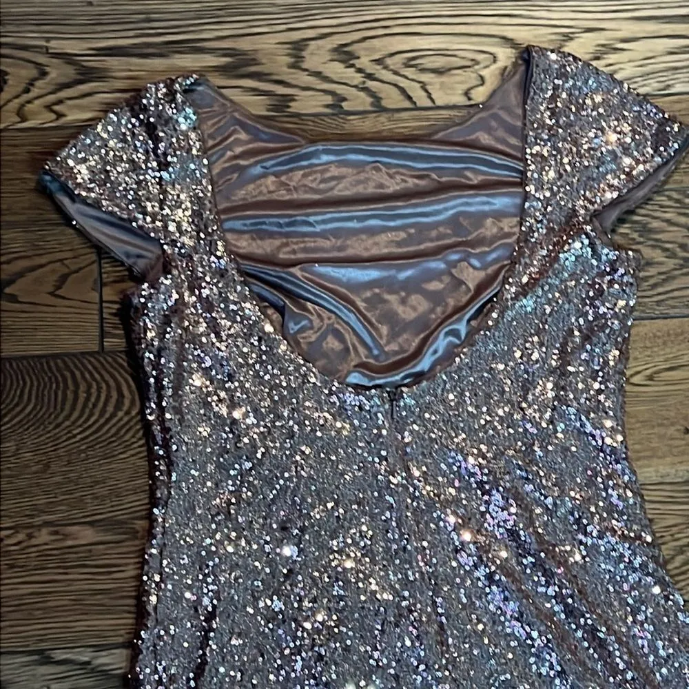 Revelry Rose Gold Sequins bridesmaid dress size 14 Rose Gold 203‎ C30 - Image 10