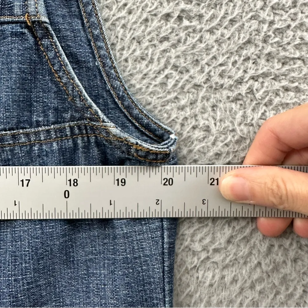 Vtg Carolina Blues Sleeveless Button Front Denim Jean Midi Dress Y2K Western W16 - Image 8