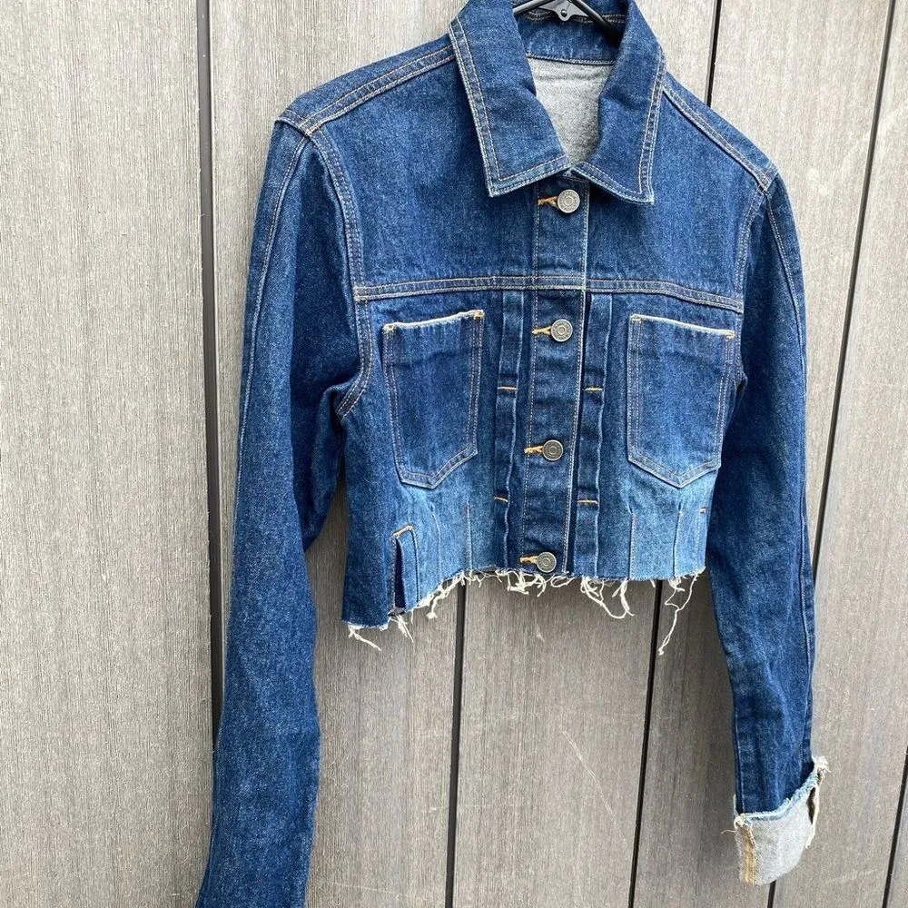 Joie  Jeans Cut-Off Jean Jacket‎ - Image 3