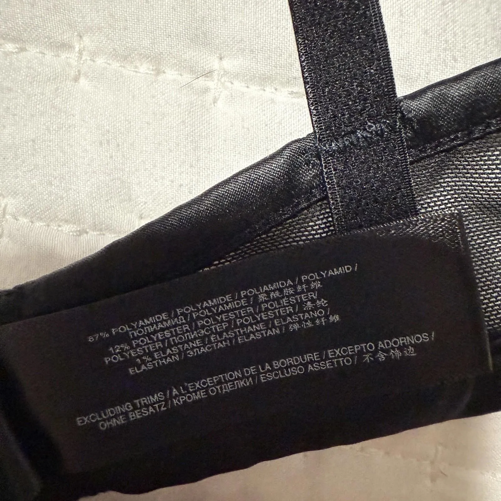 Bluebella Mesh Floral Cage Bra Black Blue Size 32C Strappy Flower Applique - Image 2