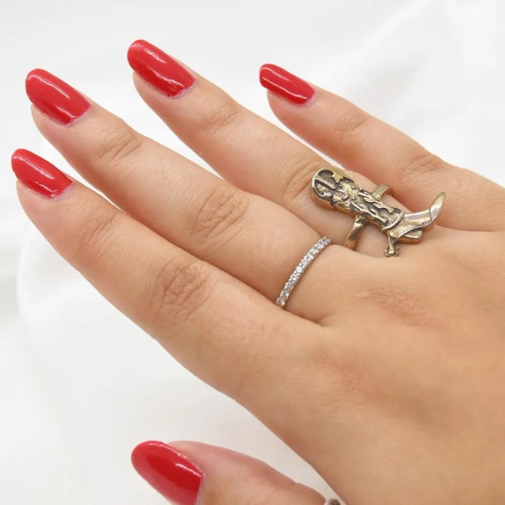 Rustic Cowgirl Boot Ring - Image 2