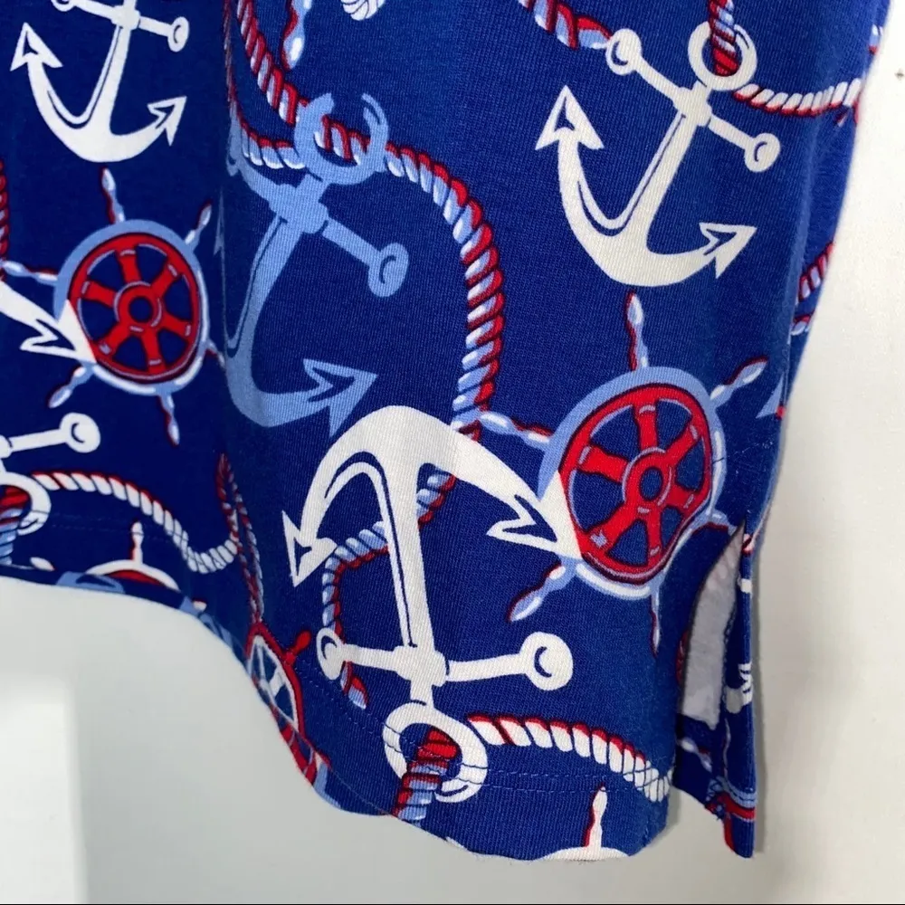 Talbots Anchor Print Sleeveless Dress Medium - Image 4