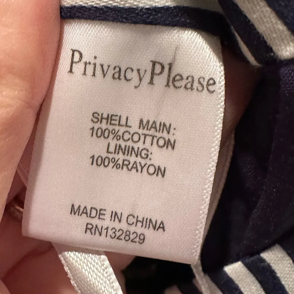 Privacy Please Revolve Surrey Jumpsuit Floral Navy Stripe Cropped Cotton Small - Image 7