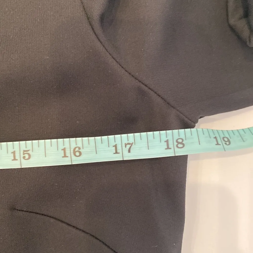 Ann Taylor Black Collared Half Button Down Midi Shirt Dress NWT Sz M Rayon - Image 10