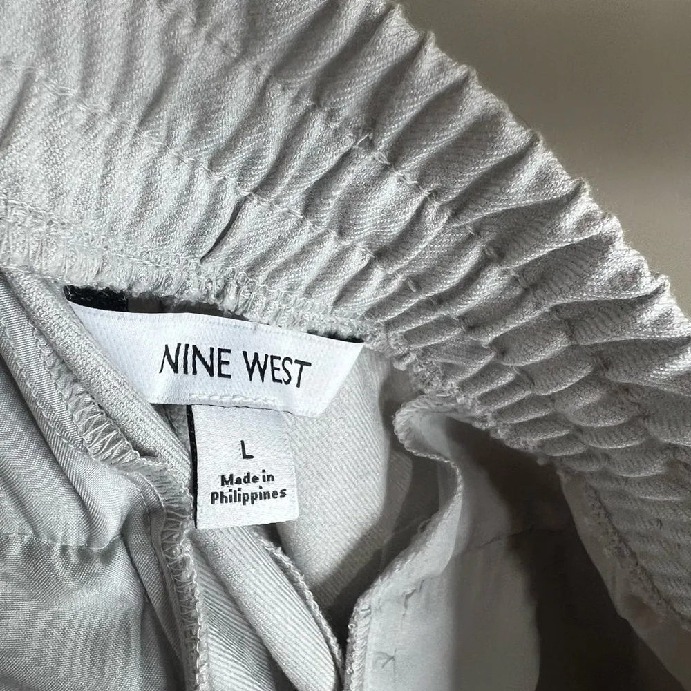 NWT Nine West tie waist jogger size large gray - Image 8