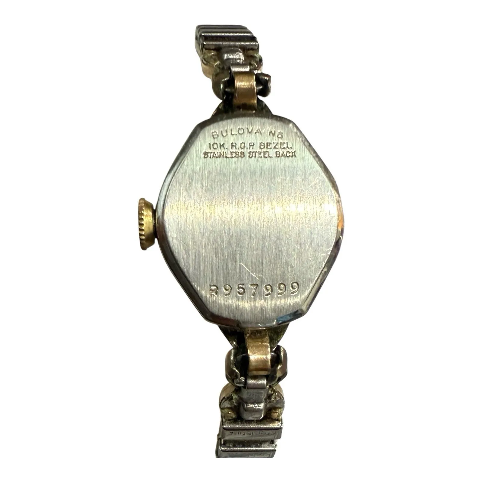 Vintage Bulova Women's Watch 10K RGP Bezel Gold Tone Dainty Expansion Band‎ - Image 5