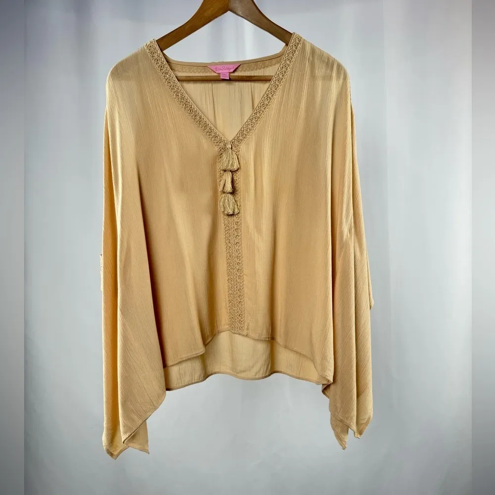 Lilly Pulitzer Julietta Cold Should Top in Sand‎ Dune Size Small Medium - Image 3