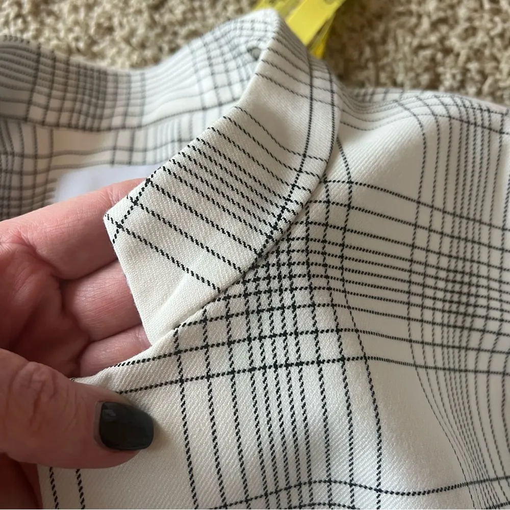 Carolina Belle Montreal B/W Plaid Coat Jacket Size Large Fully Lined Car… - Image 8