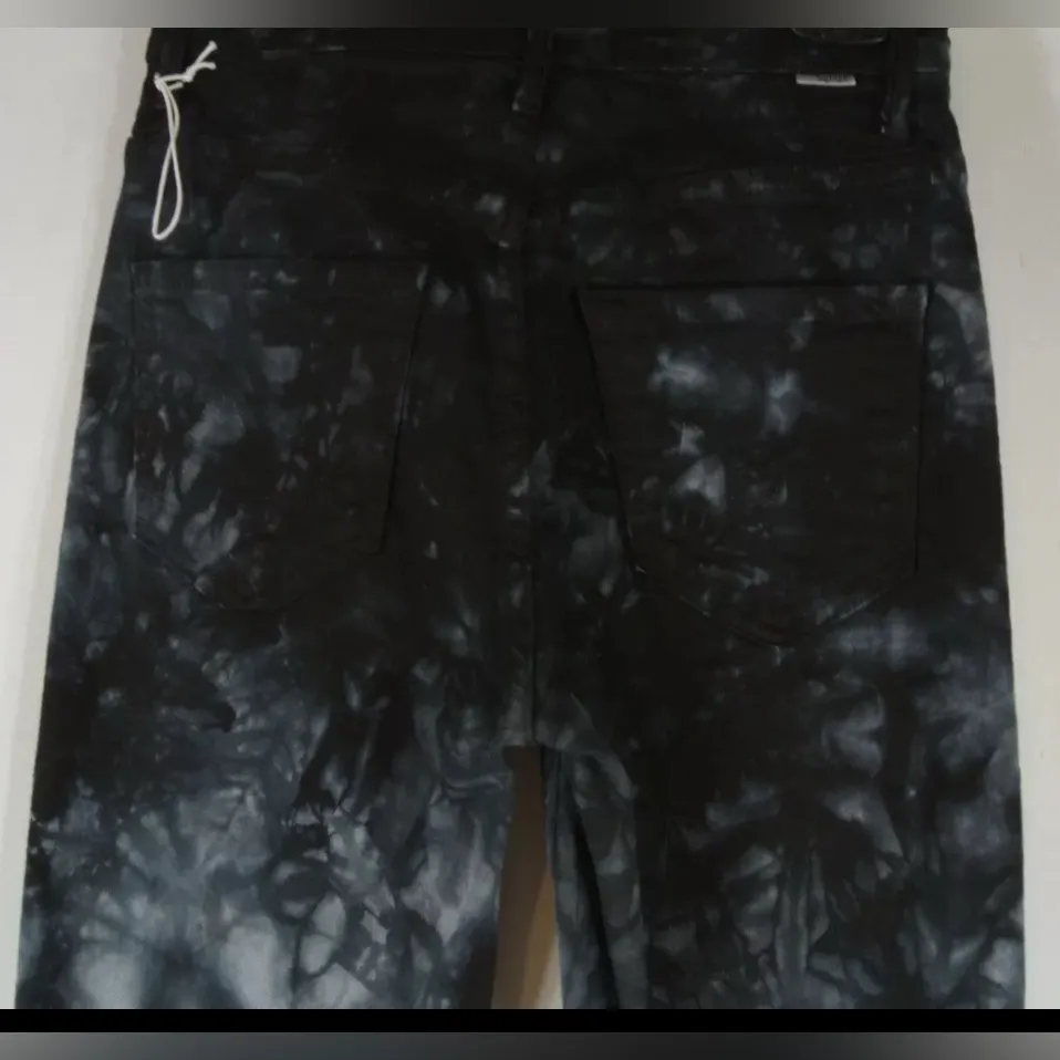 NWT MOTHER Super Swooner Winding Paths
Skinny Tie Dye Jeans Size 25 Black - Image 8