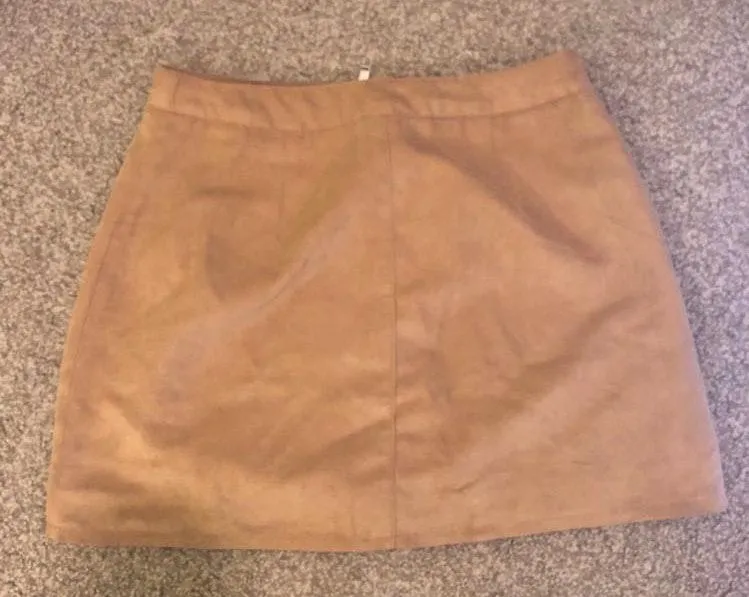 Divided H&M Tan Suede Skirt - Image 2