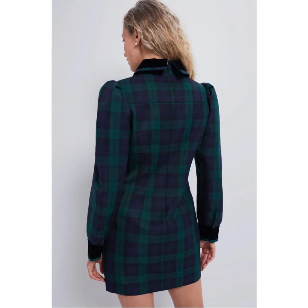 TUCKERNUCK long sleeve Blackwatch Wynn mini Dress
NWT Size XSmall NEW Green - Image 4