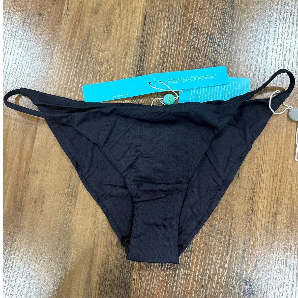 Melissa Odabash Laguna Black Resort Minimalist Bikini Bottom Italy 46 US 10 - Image 3