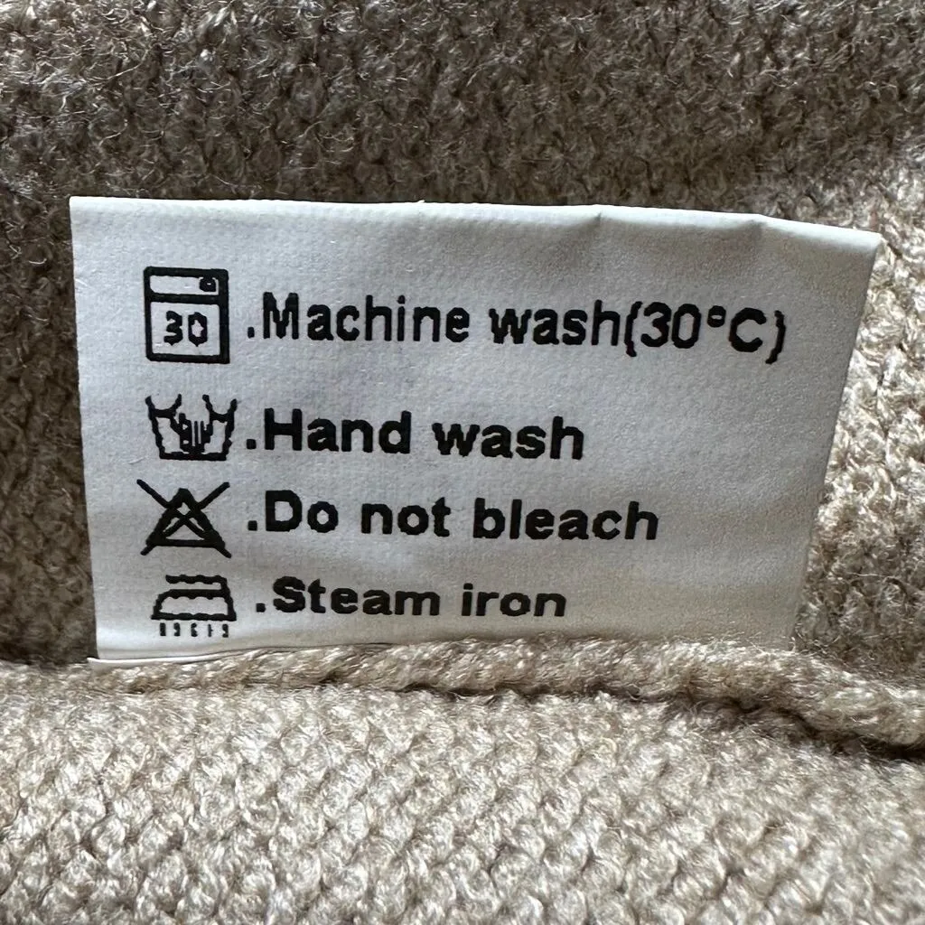 ZESICA Women's M Tan Open Front Long Sleeve Lightweight Sweater Minimalist Skagg Size M - Image 4