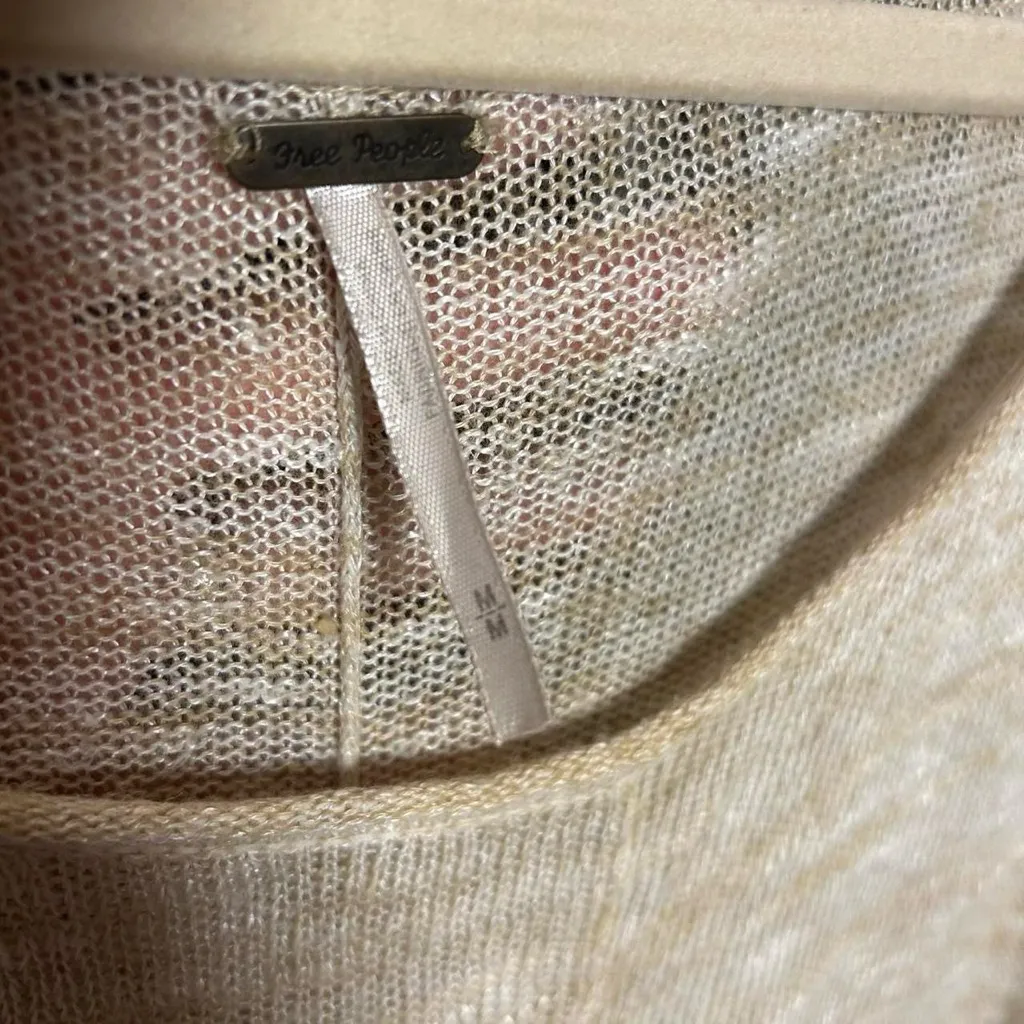 Free People Mélange High Low Sweater Top Size M - Image 4