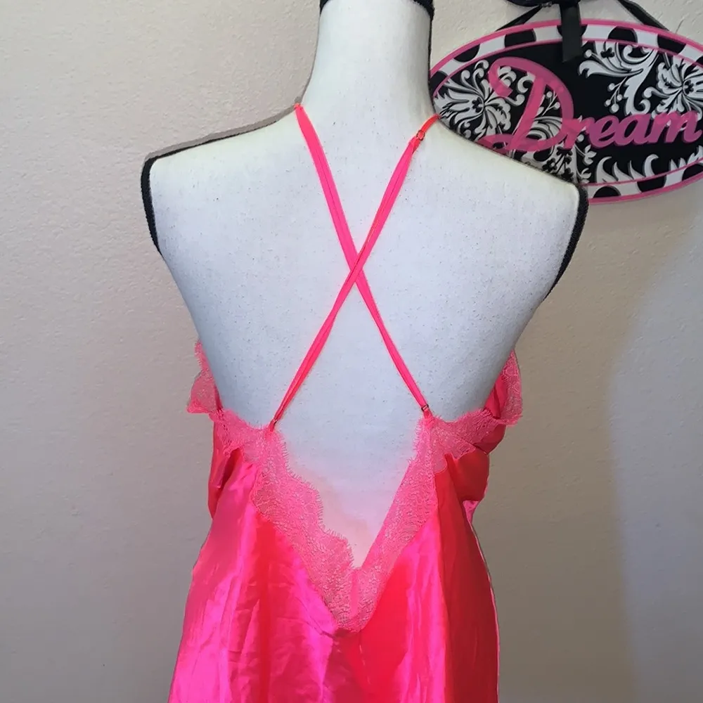 Victoria’s Secret bright pink sexy lace babydoll lingerie - Image 6