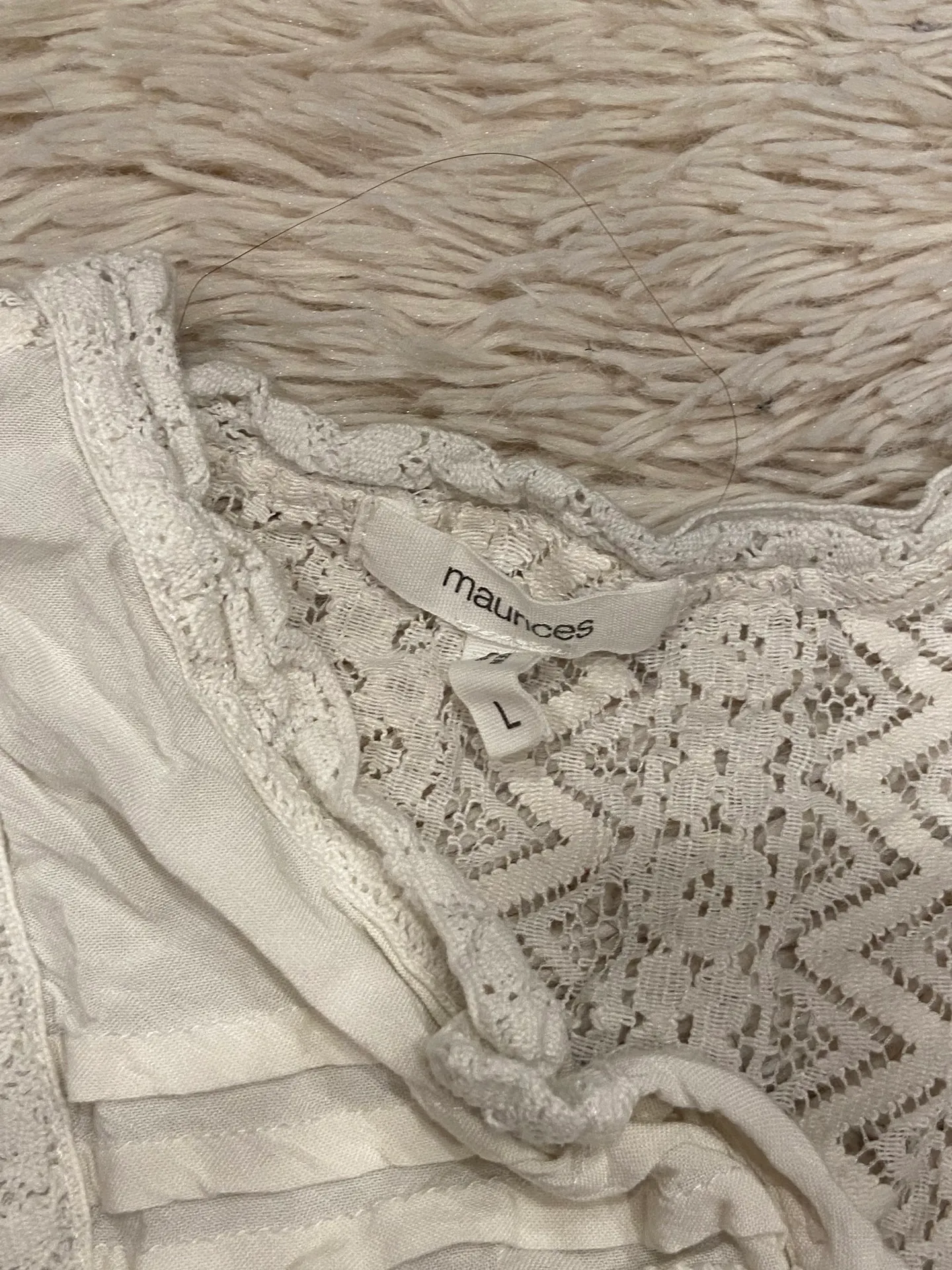 White Lacy Tank Top - Image 4